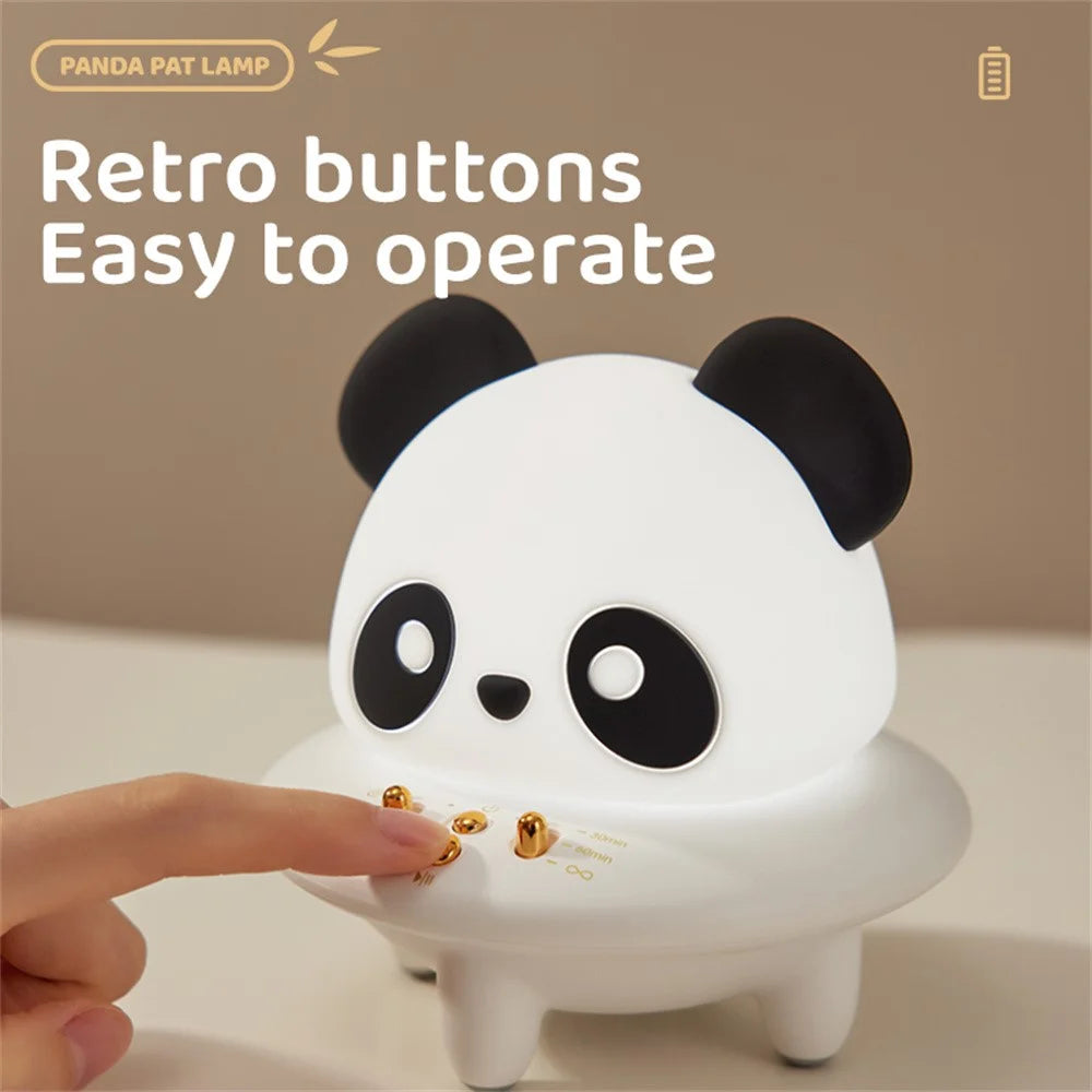 Panda Bluetooth-compatible Speaker Night Light Portable Mini Lamp USB Rechargeable - 4