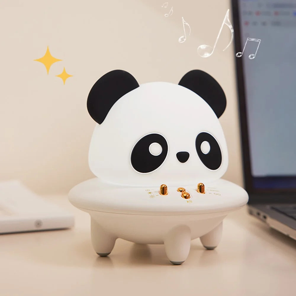 Panda Bluetooth-compatible Speaker Night Light Portable Mini Lamp USB Rechargeable - 6
