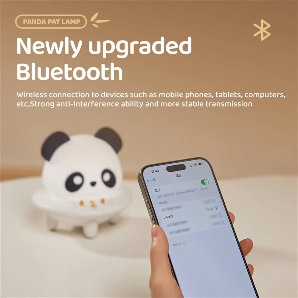 Panda Bluetooth-compatible Speaker Night Light Portable Mini Lamp USB Rechargeable - 7