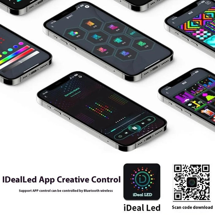1.6mx1.6m 256 Leds Programmable RGB Holiday Decoration Light App Control DIY Curtain Light String - 4