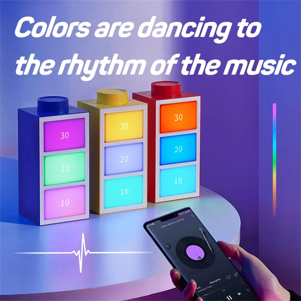 k-1701 Music Rhythm Light RGB Multi Color Table Lamp with Timer Function for Home Bedroom - Red - 3