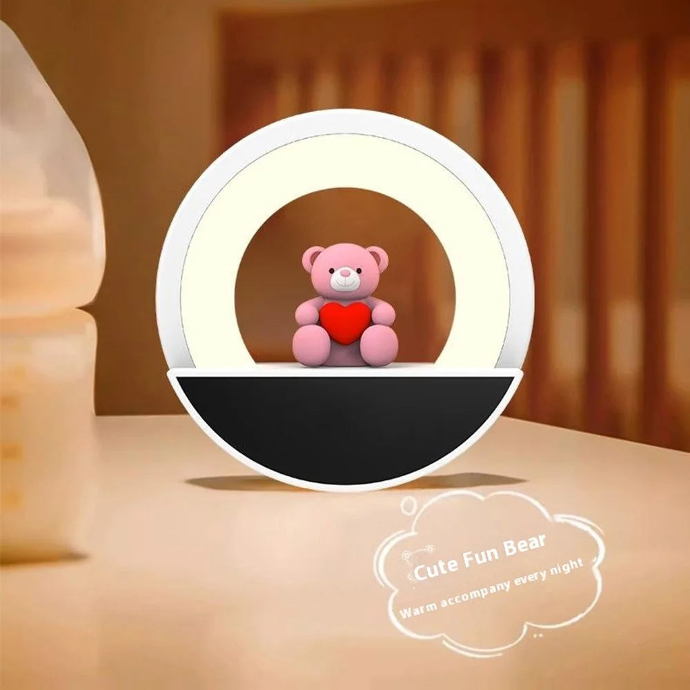 Remote Control Bedside Lamp Ambient Light Bedroom Mood Lighting Plug-In LED Night Light - EU Plug - 3