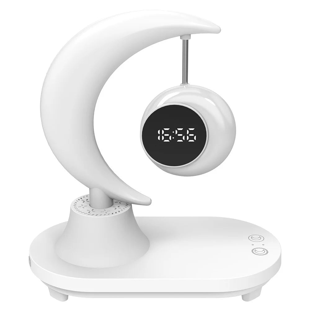 Bluetooth-compatible Speaker Bedside Lamp 7 Color Changing Atmosphere Night Light with Digital Clock Display - 1