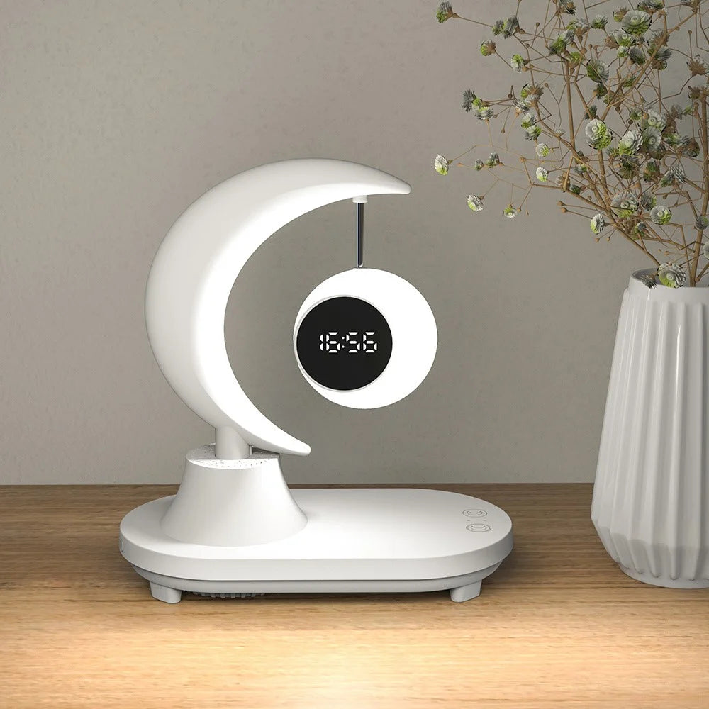 Bluetooth-compatible Speaker Bedside Lamp 7 Color Changing Atmosphere Night Light with Digital Clock Display - 7