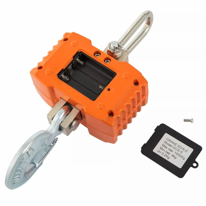 LCD Display Digital Crane Scale 1000kg  /  2204lbs Portable Hanging Scale for Industry Construction Outdoor - Orange - 2