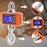 LCD Display Digital Crane Scale 1000kg  /  2204lbs Portable Hanging Scale for Industry Construction Outdoor - Orange - 4