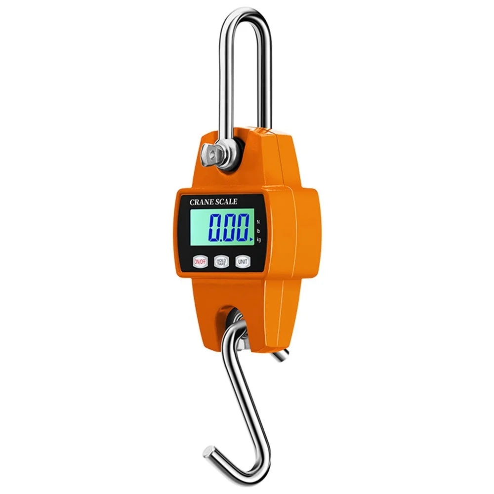 OCS-L 300kg Portable Digital Hanging Scale LCD Display Electronic Crane Scale Mini Hook Scale - Orange - 1