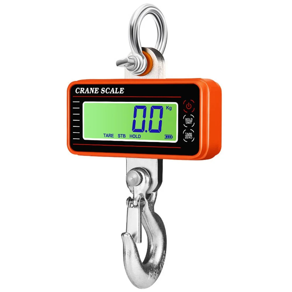 OCS-P2 LCD Digital Crane Scale 1500kg Industrial Weighing Heavy Duty Hanging Scale with Remote - Orange - 1