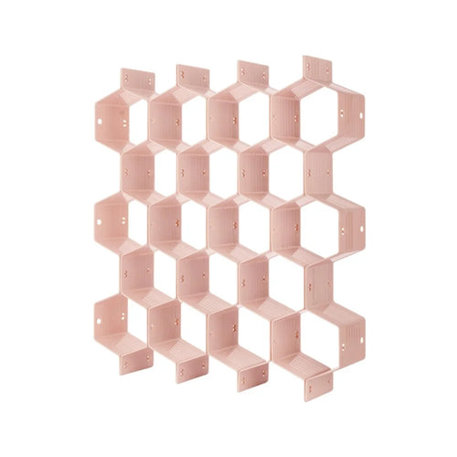 Adjustable Drawer Honeycomb Clapboard Partition Divider Box Separator DIY Organizer Sorting Panties Socks Storage Case - Pink - 1
