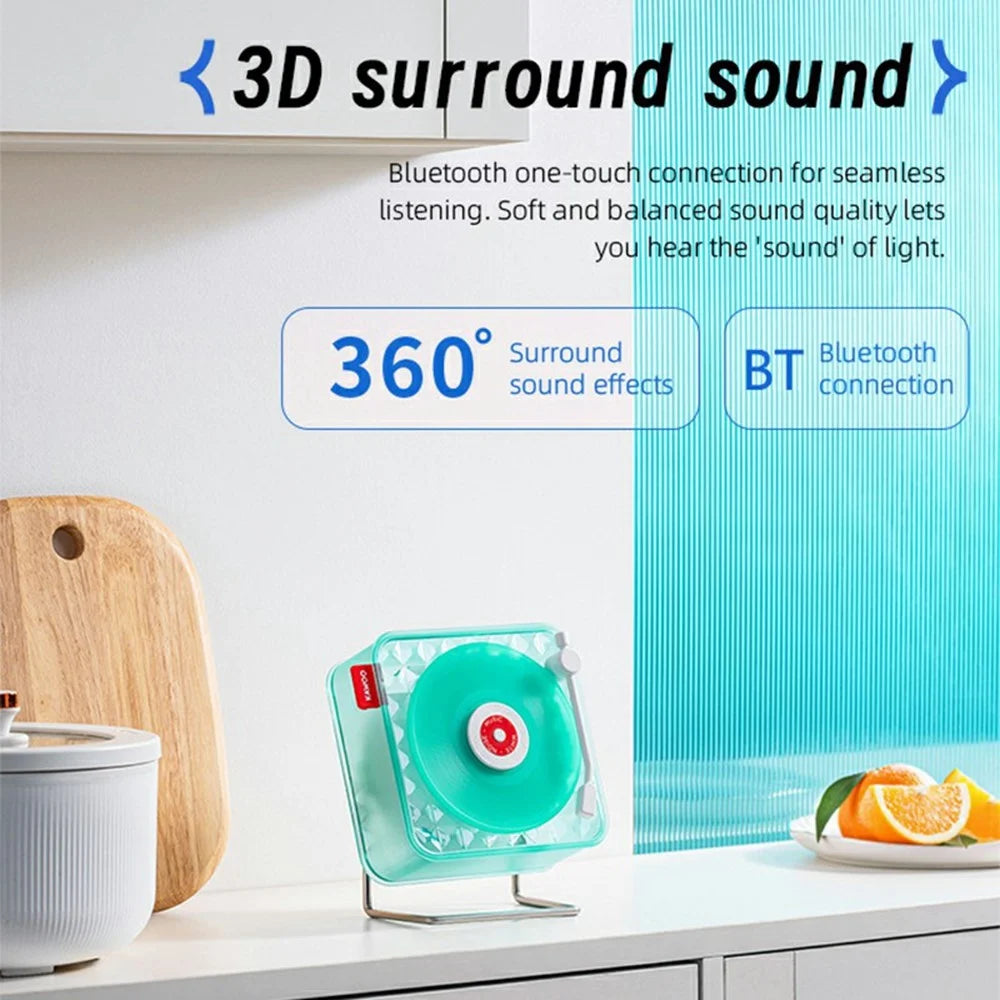 KAWOO Ice Candy Shape Bluetooth-compatible Speaker White Noise Sound Machine with Ambient Light - White - 4
