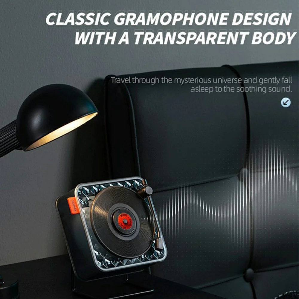 KW02 Bluetooth-compatible Retro Speaker White Noise Machine Bedroom Clock Ambient Light Wireless Sound Box - 4