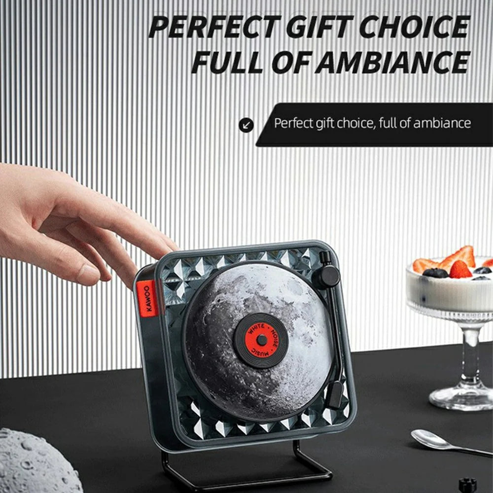 KW02 Bluetooth-compatible Retro Speaker White Noise Machine Bedroom Clock Ambient Light Wireless Sound Box - 7