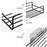Iron Bathroom Storage Rack Wall Mounted Shower Caddy Organizer No Drill Toiletry Shelf - Black - 3
