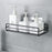Iron Bathroom Storage Rack Wall Mounted Shower Caddy Organizer No Drill Toiletry Shelf - Black - 5