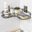 Bathroom Shelf Large Size Wall Mounted Corner Storage Rack No Drilling Triangle Makeup Organizer - Black - 1
