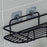 Bathroom Shelf Large Size Wall Mounted Corner Storage Rack No Drilling Triangle Makeup Organizer - Black - 7