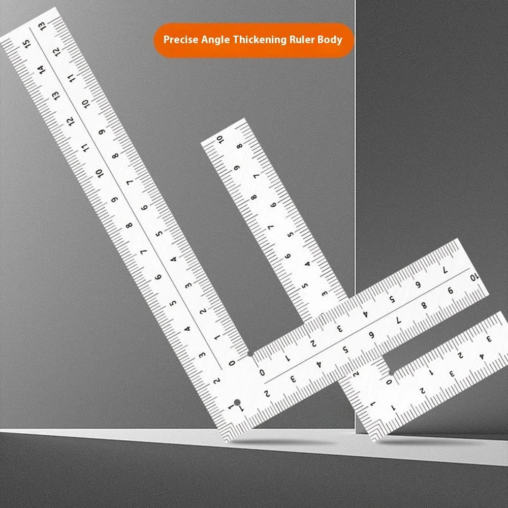 100x50mm Stainless Steel L-Shape Ruler High Precision Woodworking Leather Measuring Tool - 7