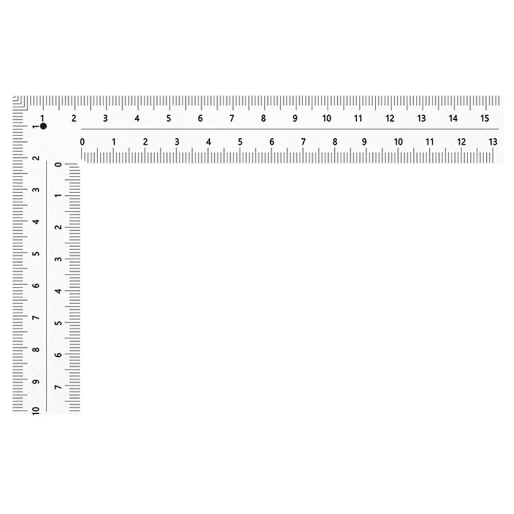 150x100mm Stainless Steel L-Shape Ruler High Precision Woodworking Leather Measuring Tool - 1