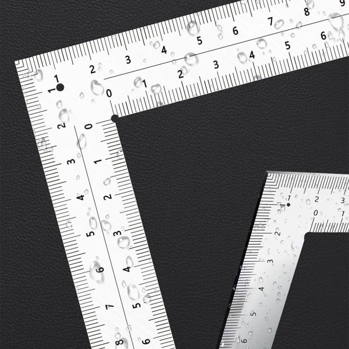 150x100mm Stainless Steel L-Shape Ruler High Precision Woodworking Leather Measuring Tool - 5