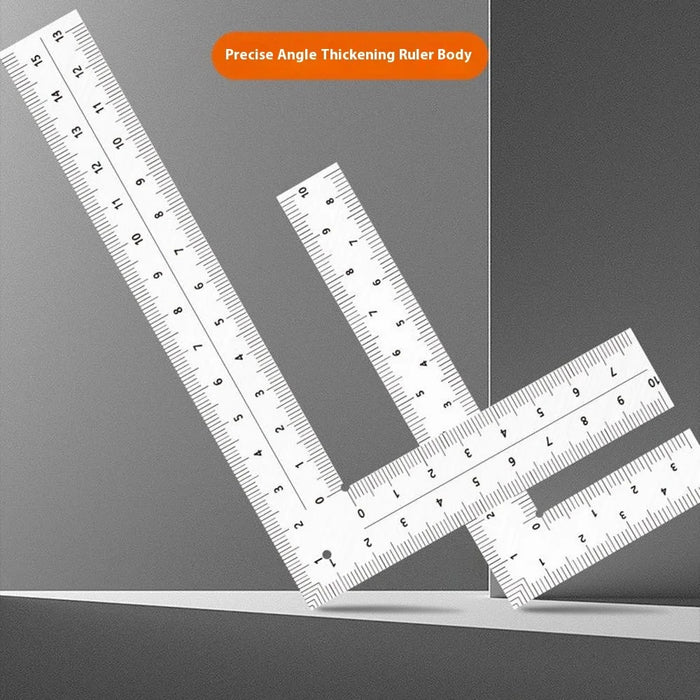 150x100mm Stainless Steel L-Shape Ruler High Precision Woodworking Leather Measuring Tool - 7