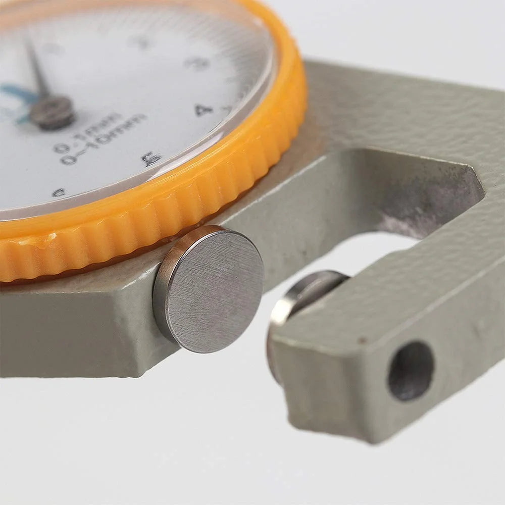 Flat Head Thickness Gauge 0-10mm High Precision Aluminum Alloy Leather Metal Paper Thickness Meter - 6