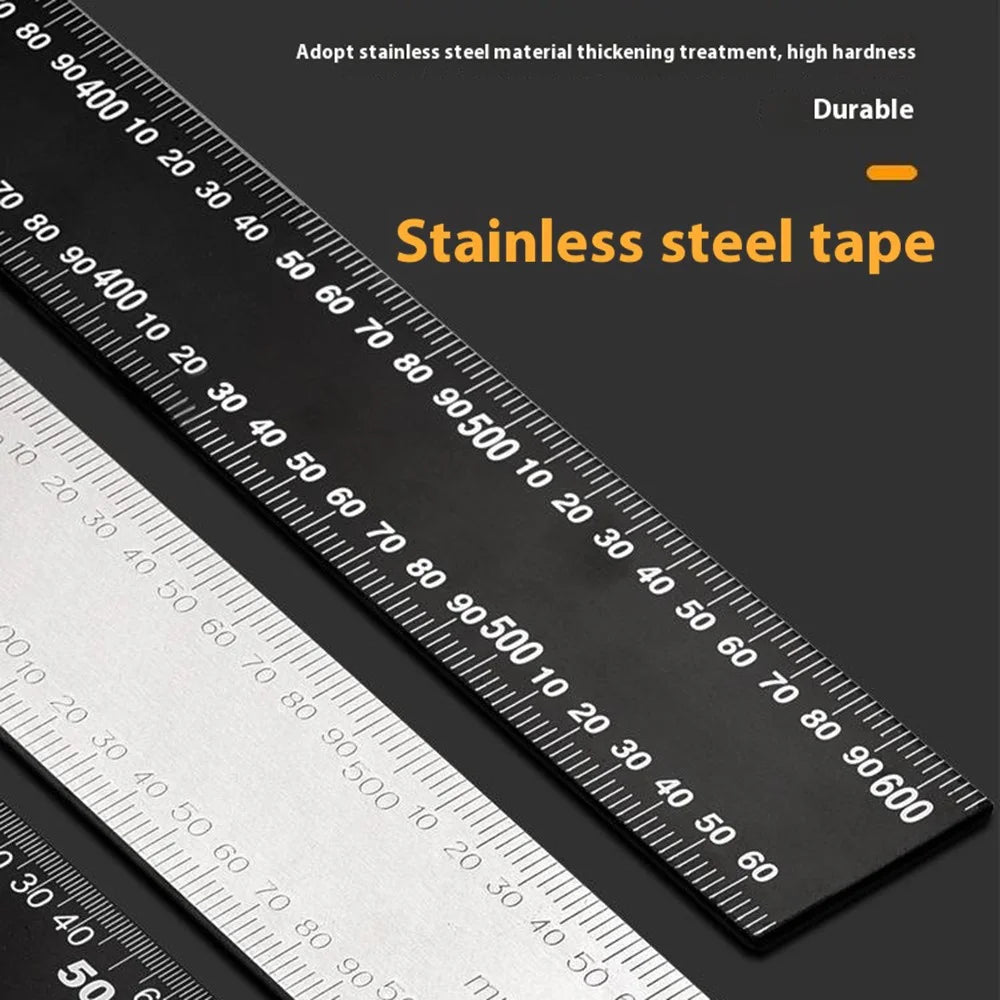 L-Shaped Ruler 20x30cm Stainless Steel Thickened Right Angle Ruler for Woodworking Measuring Cutting Drawing - 3