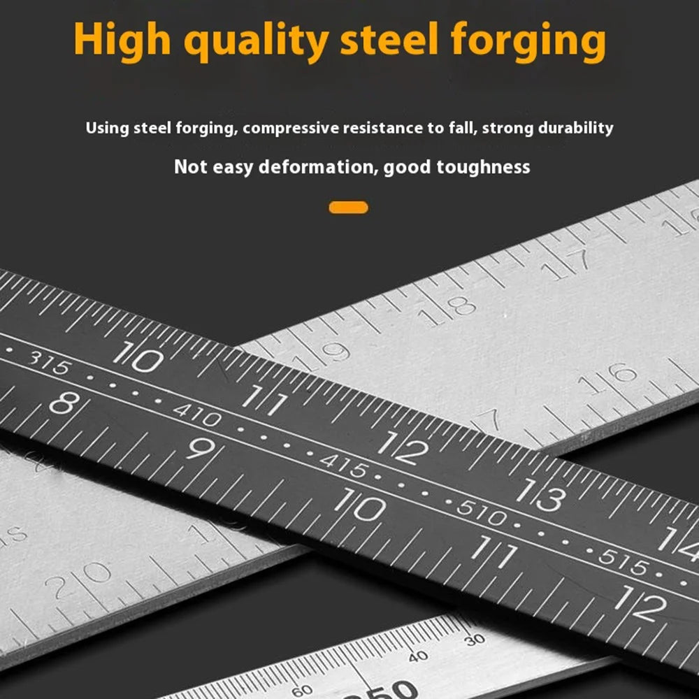 L-Shaped Ruler 20x30cm Stainless Steel Thickened Right Angle Ruler for Woodworking Measuring Cutting Drawing - 5