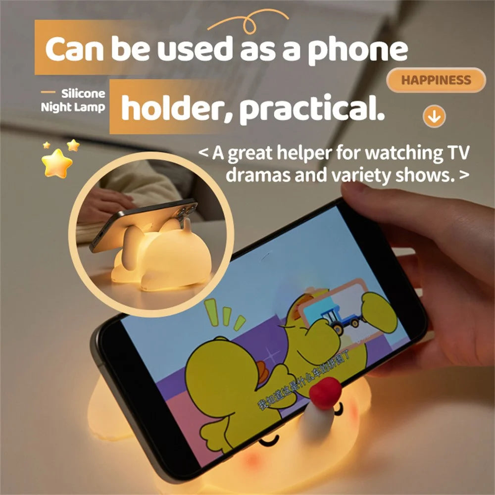Loving Elephant Silicone Night Lamp For Kids Bedroom Rechargeable Touch Control Light (CE ROHS FCC CPC EN71 Certified) - 6