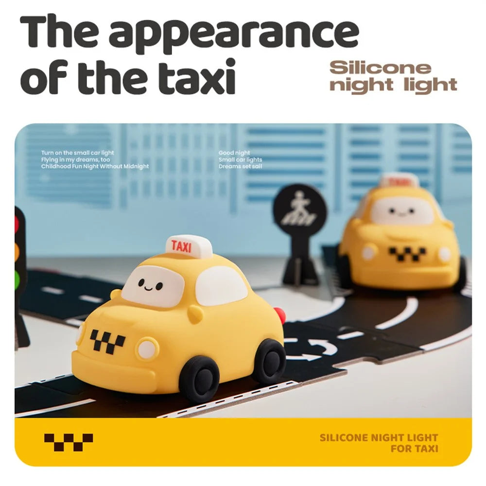 Taxi Silicone Night Lamp For Kids Bedroom USB Rechargeable Portable Bedside Light (CE ROHS FCC CPC EN71 Certified) - 3