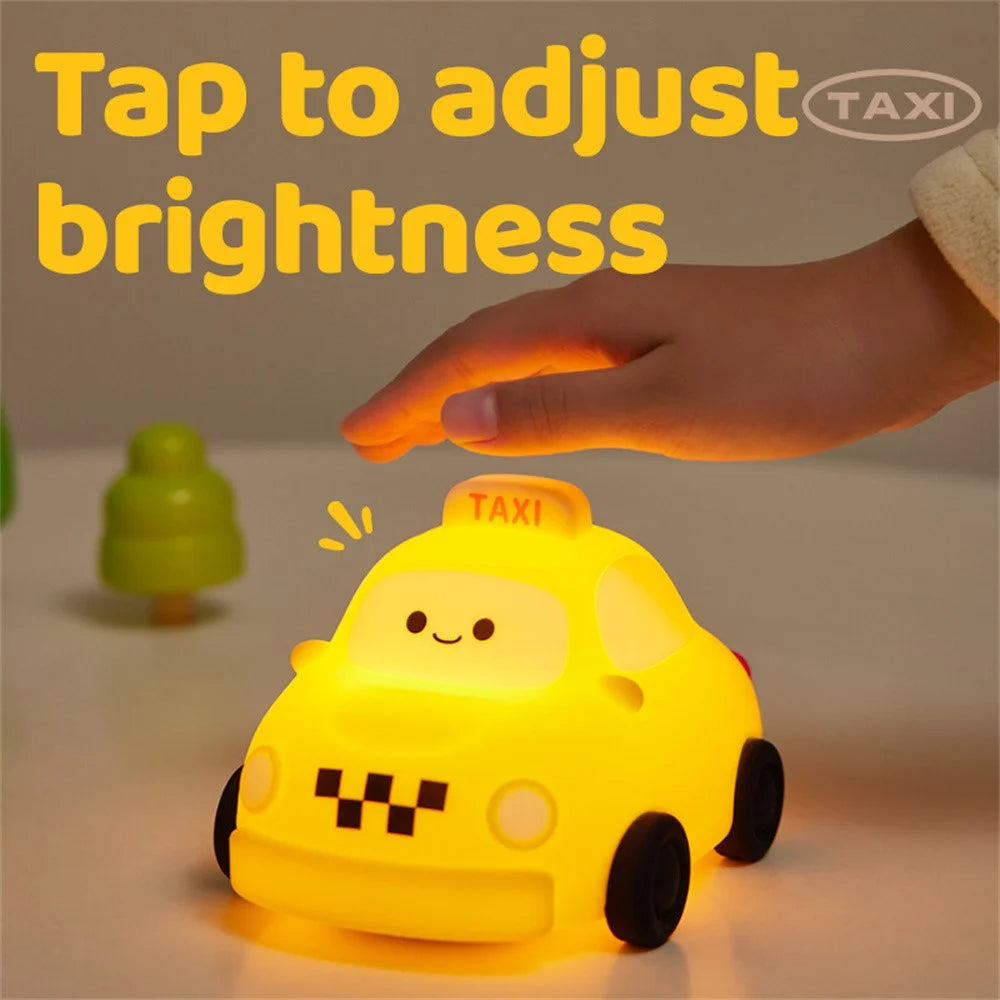 Taxi Silicone Night Lamp For Kids Bedroom USB Rechargeable Portable Bedside Light (CE ROHS FCC CPC EN71 Certified) - 5
