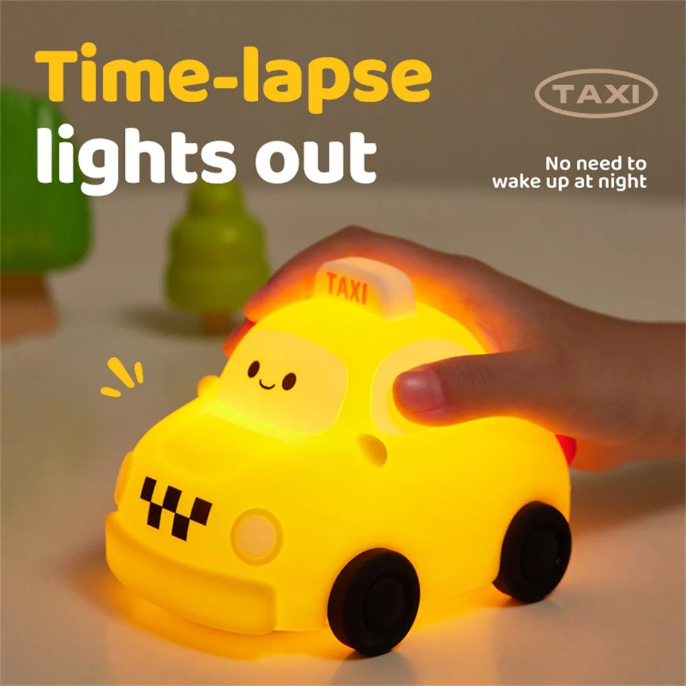 Taxi Silicone Night Lamp For Kids Bedroom USB Rechargeable Portable Bedside Light (CE ROHS FCC CPC EN71 Certified) - 7