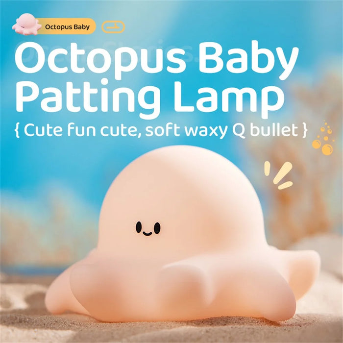 Octopus Silicone Night Lamp For Kids Bedroom USB Rechargeable Touch Control Bedside Light (CE ROHS FCC Certified) - 2