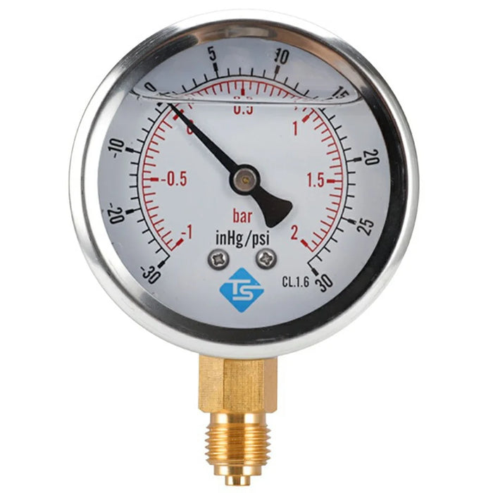 TS-PGGZ604-0bar Hydraulic Water Pressure Gauge Dial Meter High Precision Pressure Measuring Tool - 1