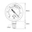 TS-PGGZ604-0bar Hydraulic Water Pressure Gauge Dial Meter High Precision Pressure Measuring Tool - 7