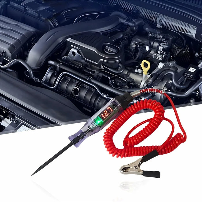 Spring Wire Digital Voltage Tester Pen 3-48V Car Circuit Repair Tool for Electricians Auto Troubleshooting - 2
