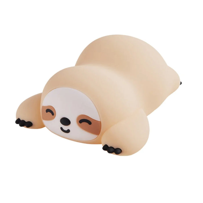 Cute Cartoon Sloth Silicone Night Light Tap Dimmable Desk Lamp for Bedrooms Nurseries - 1