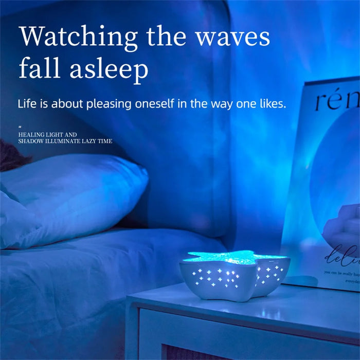Starfish Ambient Projector Light Home Decor Mood Lamp 7 Ocean Modes USB Rechargeable for Bedroom / Living Room - 7