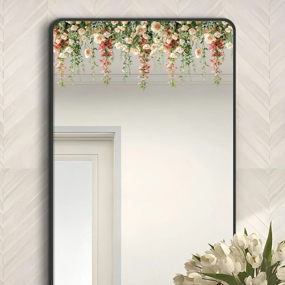 3Pcs Rose Vine Static Cling Window Film Bedroom Bathroom Shower Glass Decorative Privacy Sticker, 30x20cm - JD23001 - 2