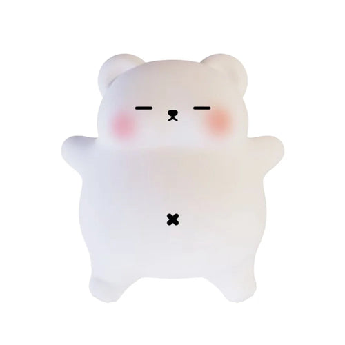 Snuggly Bear Sleep Aid Night Light Tap Control Silicone Lamp with White Noise for Bedtime Relaxation - 1