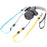 360 Degree Rotating Retractable Dog Leash Dual Head Walking Lead with LED Light for 2 Dogs - Grey - 2