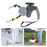 360 Degree Rotating Retractable Dog Leash Dual Head Walking Lead with LED Light for 2 Dogs - Grey - 3