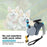 360 Degree Rotating Retractable Dog Leash Dual Head Walking Lead with LED Light for 2 Dogs - Grey - 5