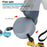 360 Degree Rotating Retractable Dog Leash Dual Head Walking Lead with LED Light for 2 Dogs - Grey - 6