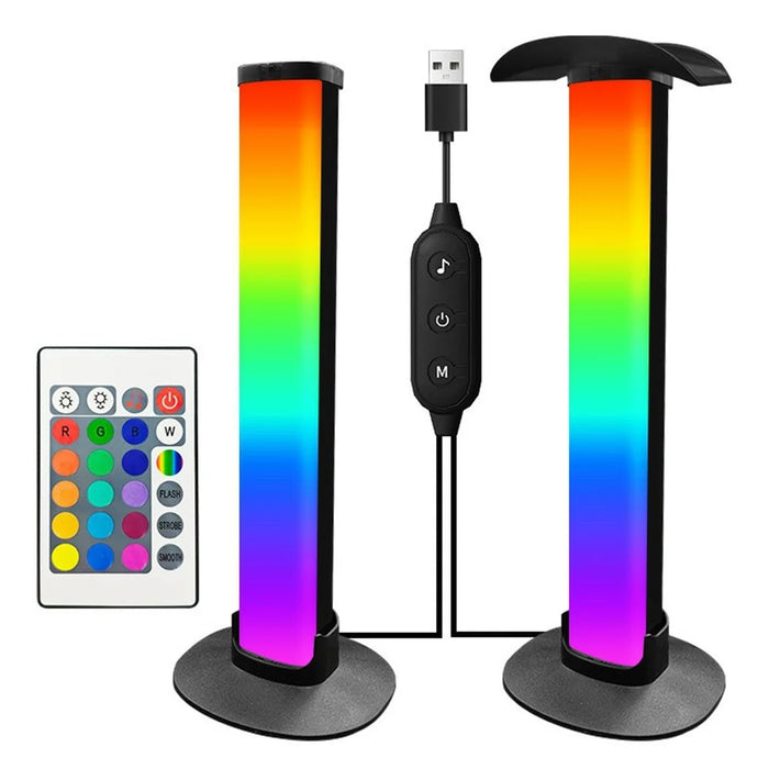 KBB-61 Wire + Remote Control Oval Base RGB Ambient Light with Gaming Headphone Holder Stand Atmosphere Lamp - 1