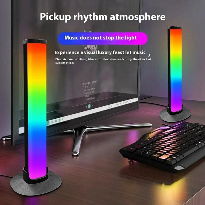 KBB-61 Wire + Remote + APP Control Oval Base RGB Ambient Light with Gaming Headphone Holder Stand Atmosphere Lamp - 3