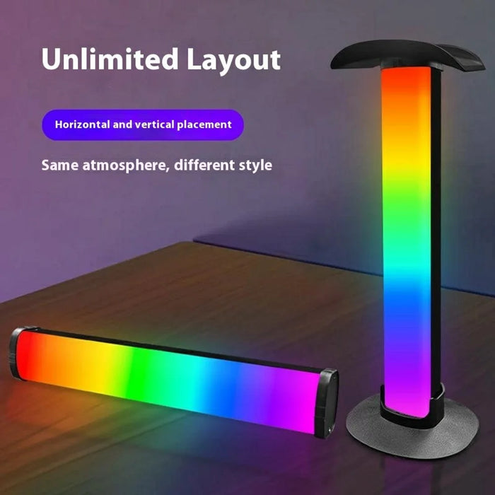KBB-61 Wire + Remote + APP Control Oval Base RGB Ambient Light with Gaming Headphone Holder Stand Atmosphere Lamp - 4