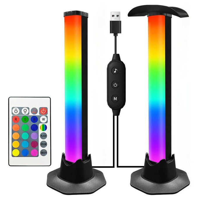 KBB-62 Wire + Remote Control Octagonal Base Desktop Ambient Light with Gaming Headphone Stand Atmosphere Lamp - 1