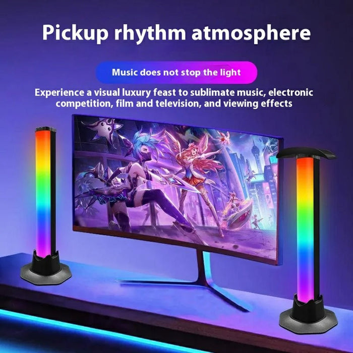 KBB-62 Wire + Remote + APP Control Octagonal Base Desktop Ambient Light with Gaming Headphone Stand Atmosphere Lamp - 5