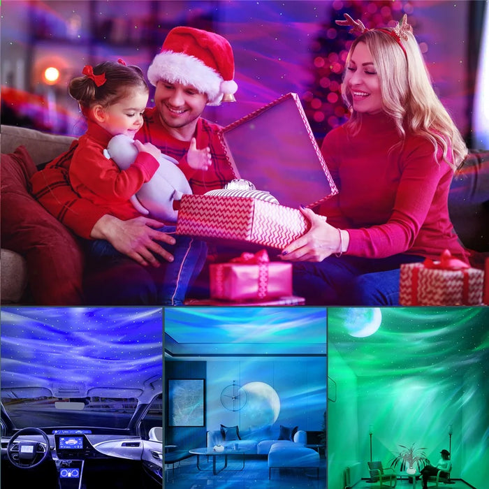 K-1106 Flying Saucer Laser Projection Light Aurora Borealis Starry Night Lights Projector Atmosphere Light USB Laser Projection Light for Live Streaming - 6