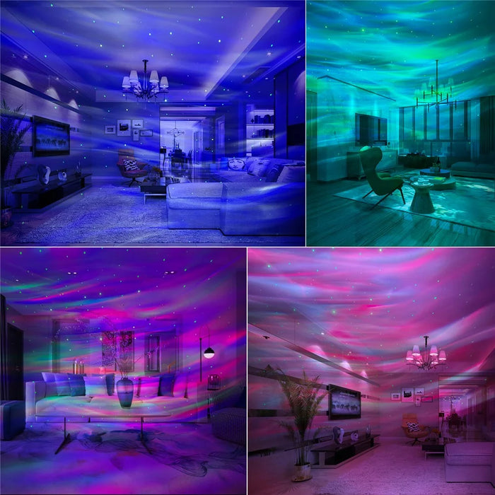 K-1106 Flying Saucer Laser Projection Light Aurora Borealis Starry Night Lights Projector Atmosphere Light USB Laser Projection Light for Live Streaming - 7